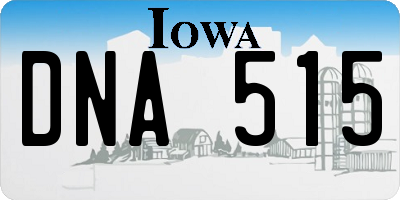 IA license plate DNA515
