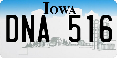 IA license plate DNA516