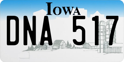 IA license plate DNA517