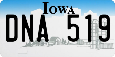 IA license plate DNA519