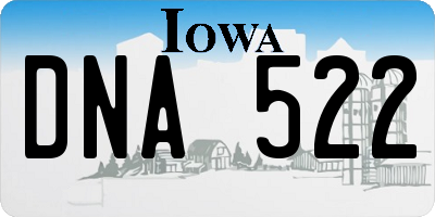 IA license plate DNA522