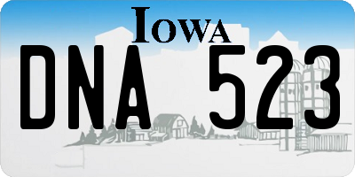 IA license plate DNA523