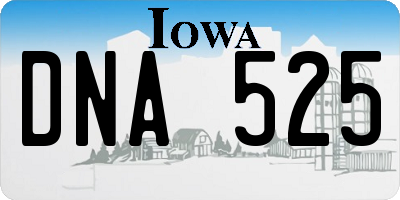 IA license plate DNA525