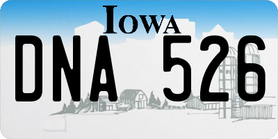 IA license plate DNA526