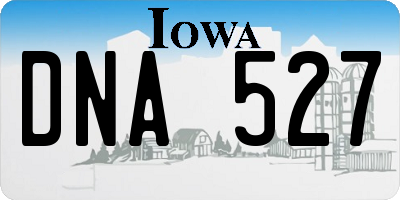 IA license plate DNA527