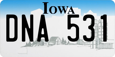 IA license plate DNA531