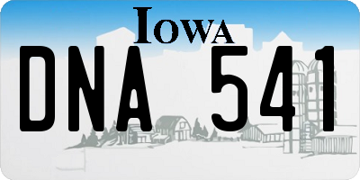 IA license plate DNA541