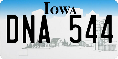 IA license plate DNA544