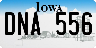 IA license plate DNA556