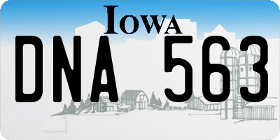 IA license plate DNA563