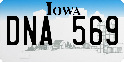IA license plate DNA569