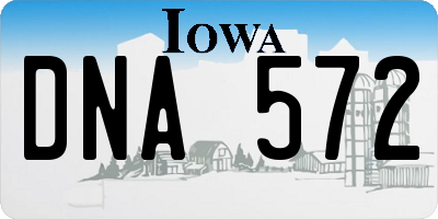 IA license plate DNA572