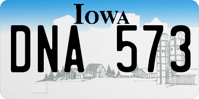 IA license plate DNA573