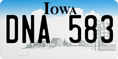IA license plate DNA583