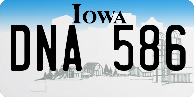 IA license plate DNA586