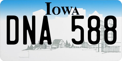 IA license plate DNA588
