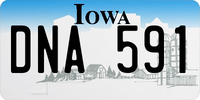 IA license plate DNA591