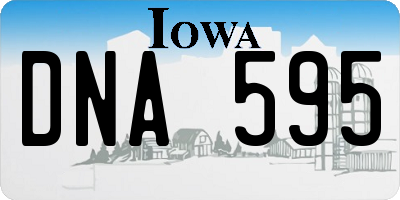 IA license plate DNA595