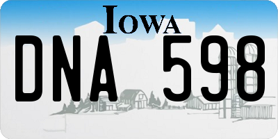 IA license plate DNA598