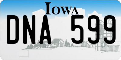 IA license plate DNA599