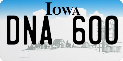 IA license plate DNA600