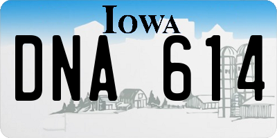 IA license plate DNA614