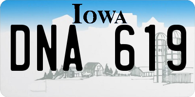 IA license plate DNA619