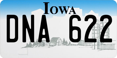 IA license plate DNA622