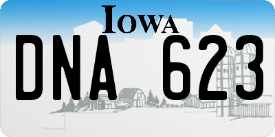 IA license plate DNA623