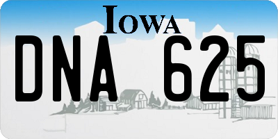 IA license plate DNA625