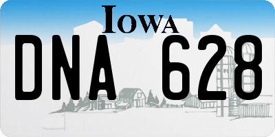 IA license plate DNA628