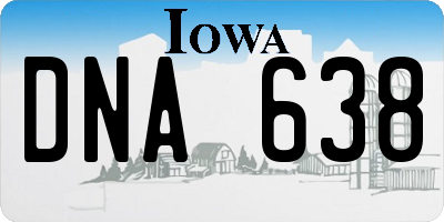 IA license plate DNA638