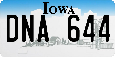 IA license plate DNA644