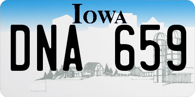 IA license plate DNA659
