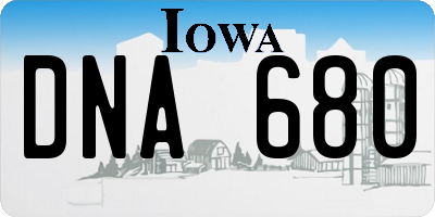 IA license plate DNA680