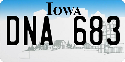 IA license plate DNA683