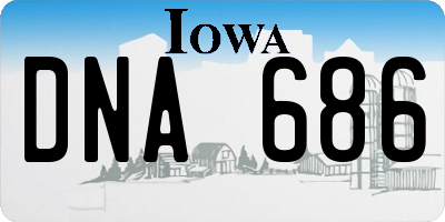 IA license plate DNA686