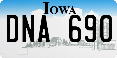 IA license plate DNA690