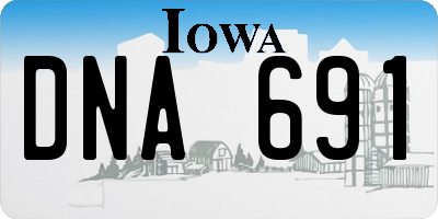 IA license plate DNA691