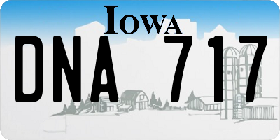 IA license plate DNA717