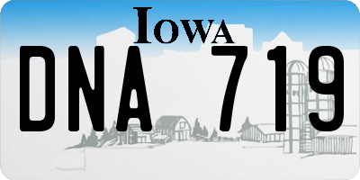 IA license plate DNA719