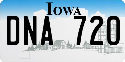IA license plate DNA720