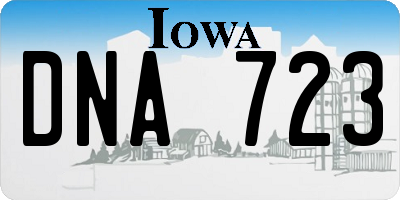 IA license plate DNA723
