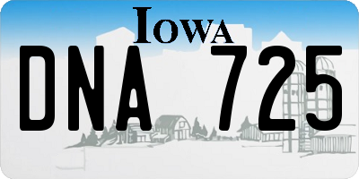 IA license plate DNA725