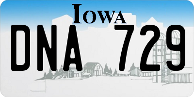 IA license plate DNA729