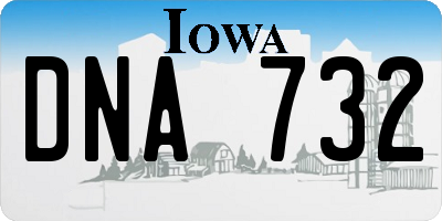 IA license plate DNA732