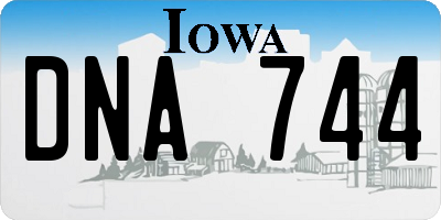 IA license plate DNA744