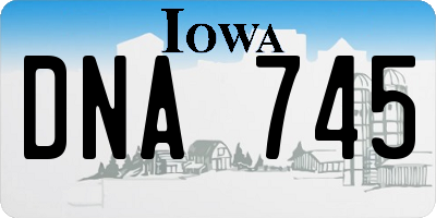 IA license plate DNA745
