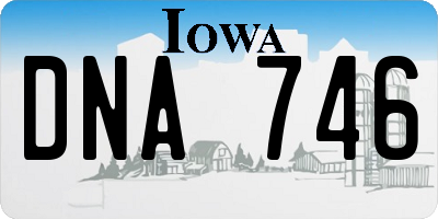 IA license plate DNA746