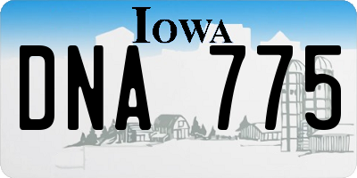 IA license plate DNA775